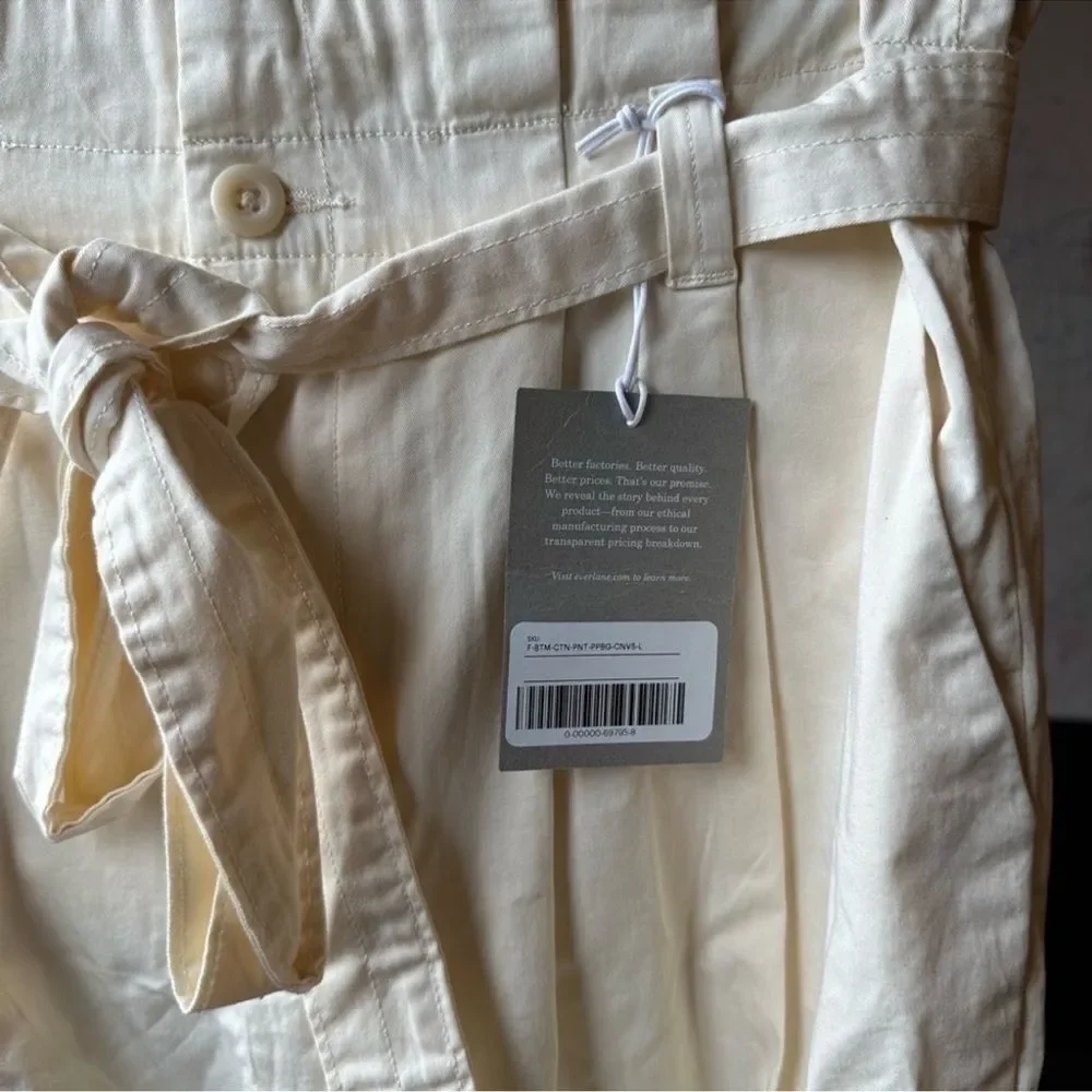 Everlane Paperbag Cream Trousers